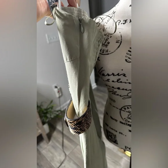 Zara Olive Green Zara Long Cargo Jumpsuit - Picture 7 of 12